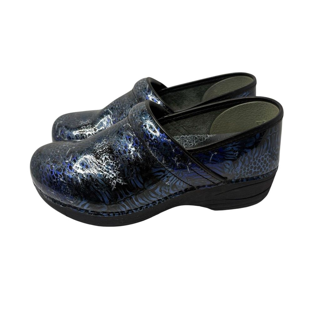 Dansko XP 2.0 Blue Patent Leather Slip On Shoes Women’s Size 8.5 EU 39